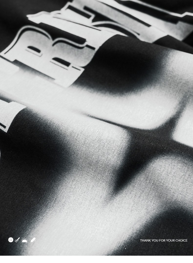 American High Street Fashion Brand T-shirt Men's Short Sleeve Star Print Loose Oversize Off Shoulder Cotton Round Neck_voghion.com