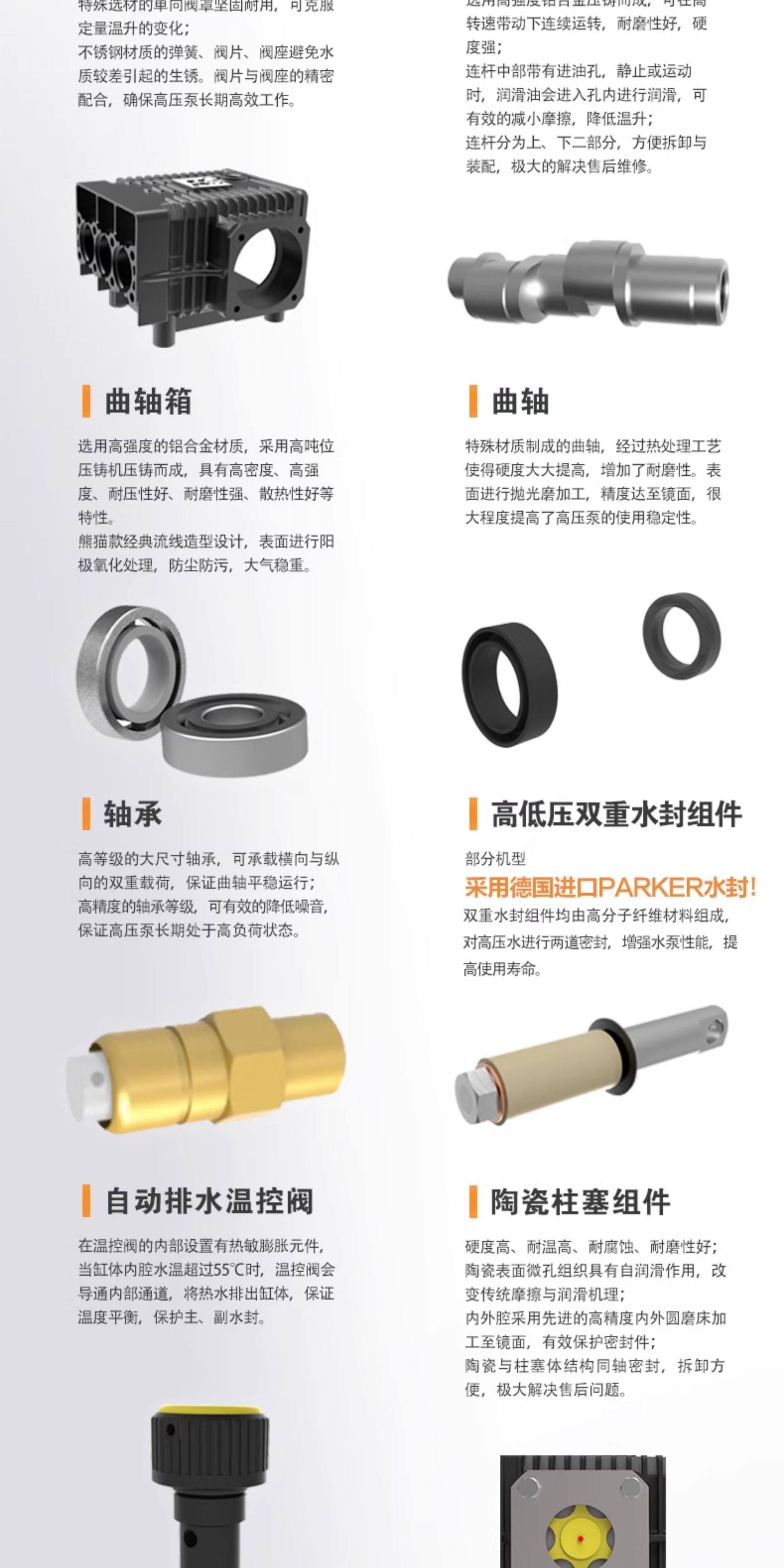 Panda Professional Commercial Cleaning Machine, Industrial Ultra-High-Pressure Cleaning Vehicle Equipment, Tree Bark Removal and Rust Removal Pump for Farms