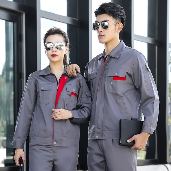 Polyester gray with red small zipper top