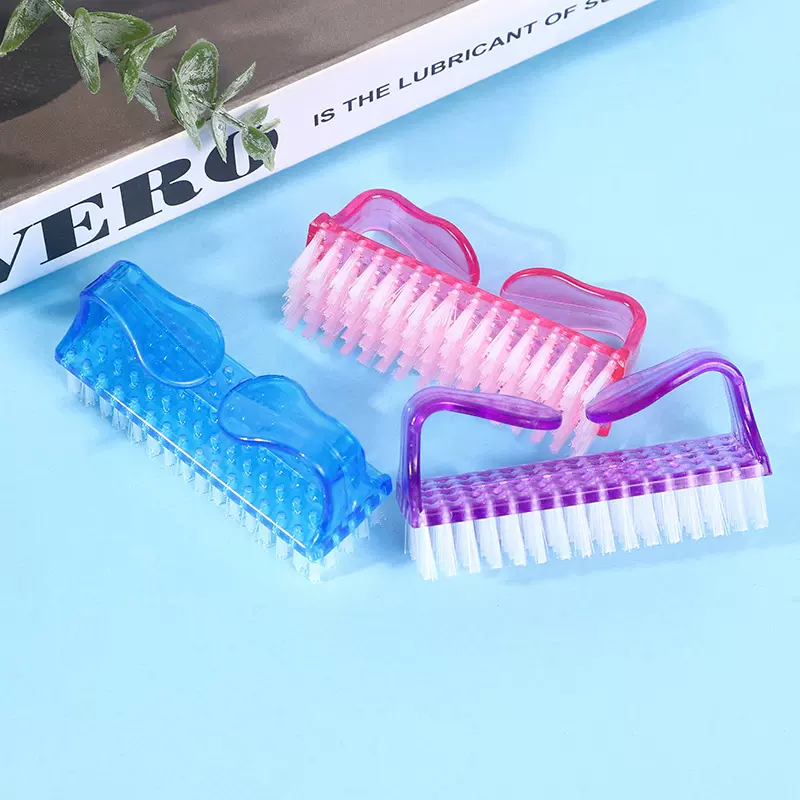 指甲刷美甲大号透明塑料牛角刷美甲清洁工具羊角清洁刷厂家直供