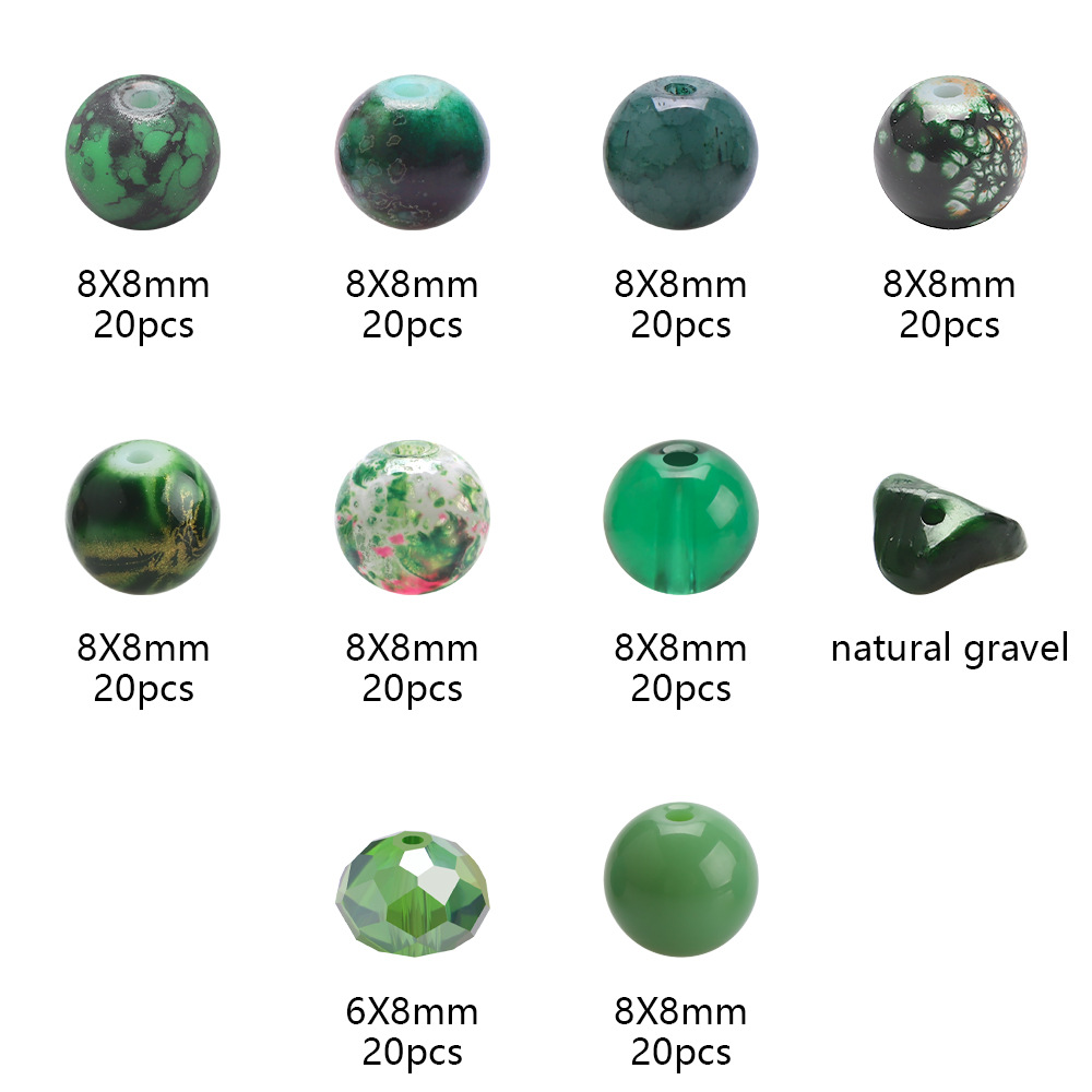 185g Weight Beads Jewelry Making Type Diameter 8mm Jewelry Making Size DIY Jewelry Accessories Classification 1 Set Quantity Glass Material Irregular, Round Pattern Plating Design Simple Style Style 1 Set Diameter 8mm Glass Irregular Round DIY Jewelry Accessories Beads 15