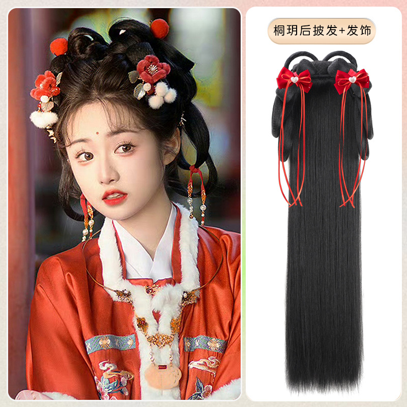 통웨 뒷머리 + 헤어 액세서리 5