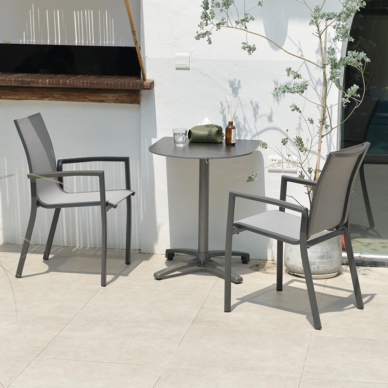 Balcony Leisure Table and Chair Combination Courtyard Outdoor Table and Chair Outdoor Waterproof Sunscreen Simple Combination of One Table and Two Chairs