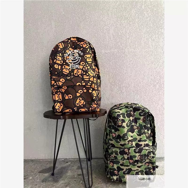 Рюкзак BAPE BABY MILO классическая печать обезьяны, повседневный легкий карман, стандартного размера