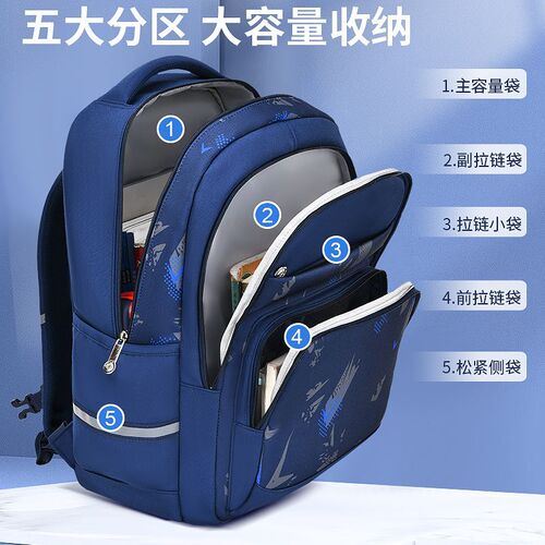 Sesame Baby's new elementary school schoolbags, boys' lightweight casual children's backpacks for grades 1-3-6, student backpacks
