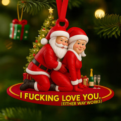 Naughty Santa Ornament跨境圣诞老人圣诞树装饰品挂饰圣诞节礼物