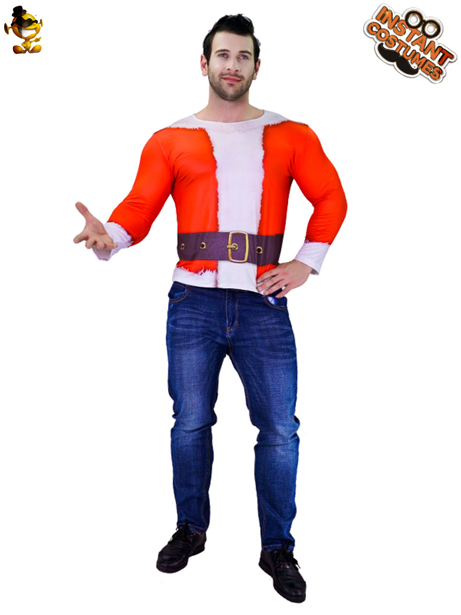 Navidad adulto hombres Navidad 3D impreso suéter de manga larga Camiseta etapa traje de rendimiento traje de cosplay ropa