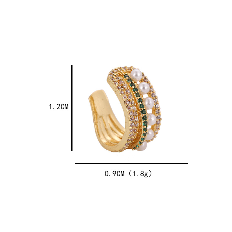 Estilo de celebridad personalizado europeo y americano temperamento sin oreja clip de hueso de oreja pendientes populares pendientes de perlas transfronterizas al por mayor