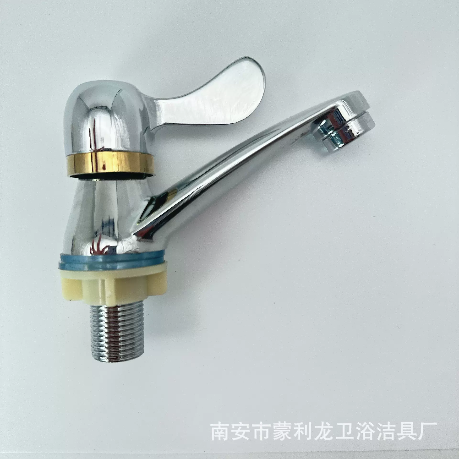 自产自销  合金金环小台式96面盆台  外贸款台盆单冷快开龙头