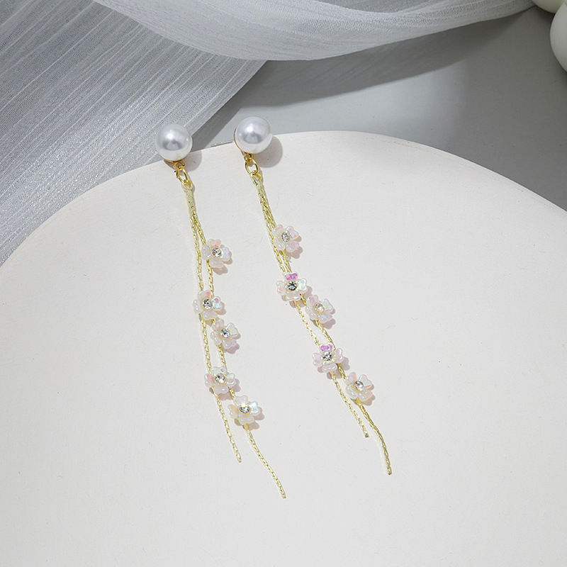 13g Weight 0.03µm-0.05µm Gold Plating Thickness Water Plating Gold Plating Process Copper Ear Needle Material Golden Plated Plating Material Artificial Pearls Inlay Material Drop Earrings Classification 1 Pair Quantity Daily Occasion Alloy Material Flower Pattern Women'S Gender Fashion Style Plating Craft 1 Pair Fashion Flower Plating Alloy Artificial Pearls Drop Earrings 6