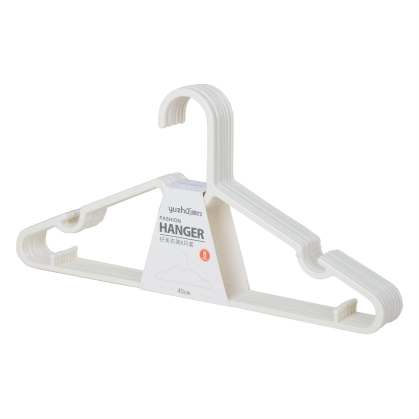 Perchas de plástico antideslizantes y resistentes al viento, cuidadosamente seleccionadas, para el hogar, perchas multifuncionales para ropa, perchas para tiendas de ropa con ganchos, juego de 8.