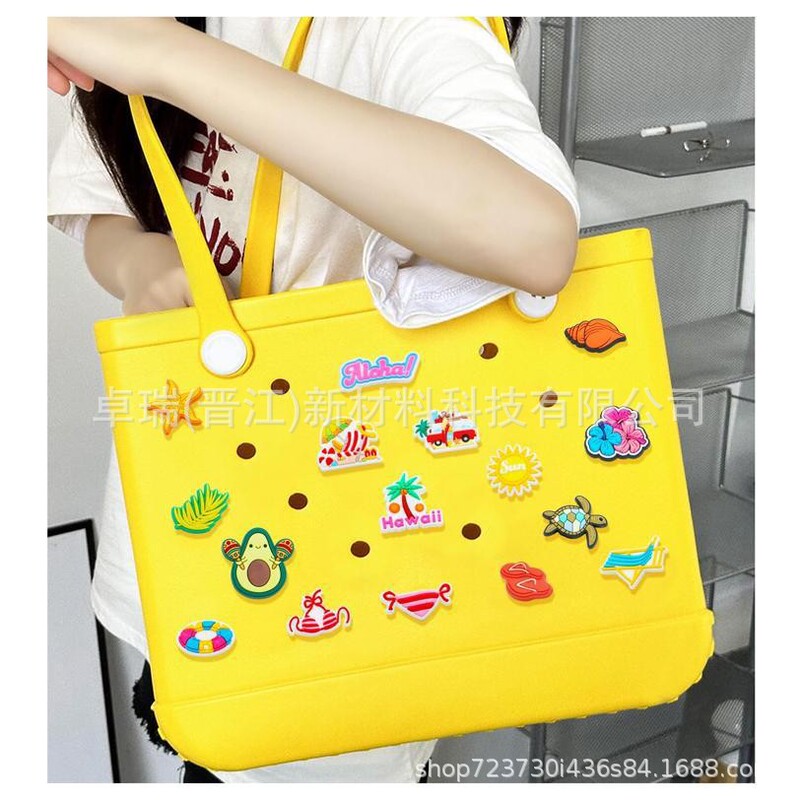 Manufacturer Supplies Eva Beach Bag, Hole-In-The-Wall Bag, Fashionable Travel Handbag, Outdoor Vegetable Basket, Large-Capacity Beach Bag