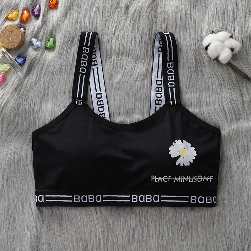 Black Teenage Puberty Sports Bra