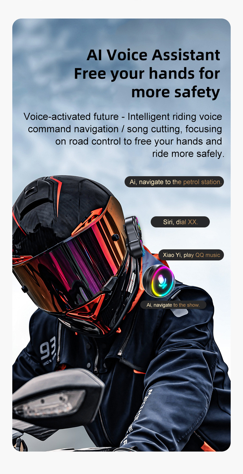 Cross-Border New Model Y13 Helmet Bluetooth Headset Fm Radio Colorful Waterproof Noise Reduction Long Battery Life Multi-Linkage Mobile Phone