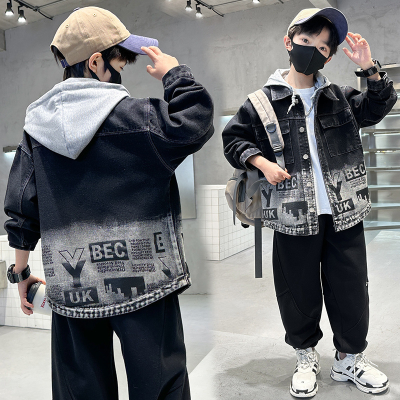 재킷 그라데이션 그레이 모자 스타일