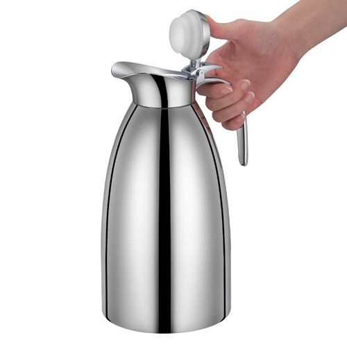 High-end hotel mirror-glazed thermos kettle, stainless steel vacuum 304 alloy handle inside and outside, can be put into the dishwasher and passed European standards
