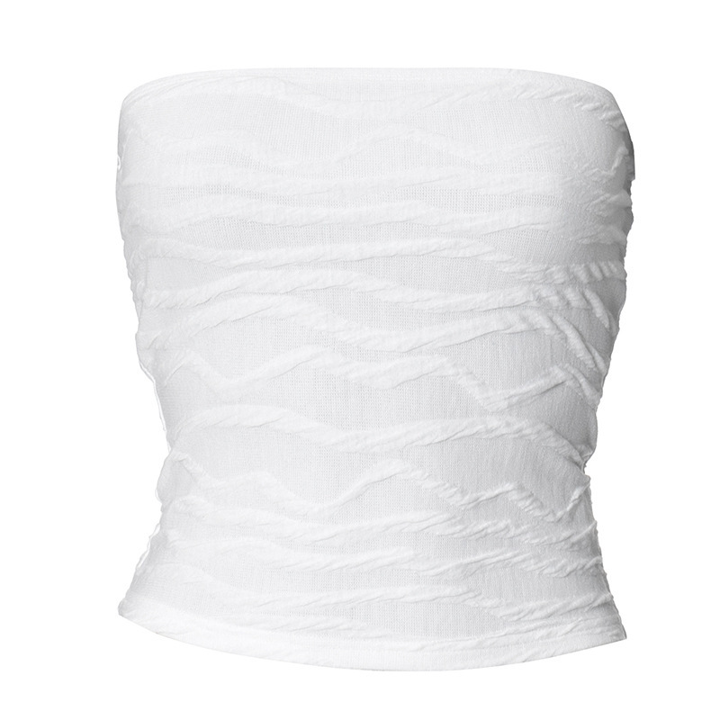 70g Weight Spandex, Polyester Fabric Type Short Top Length Bandeau Tops Type Holiday, Daily Occasion Strapless Neckline Skinny Fit Type Stripe Pattern Summer Season Women's Gender Elegant, Sexy Style Wholesale Women's Spandex Polyester Elegant Sexy Stripe Tank Tops 16