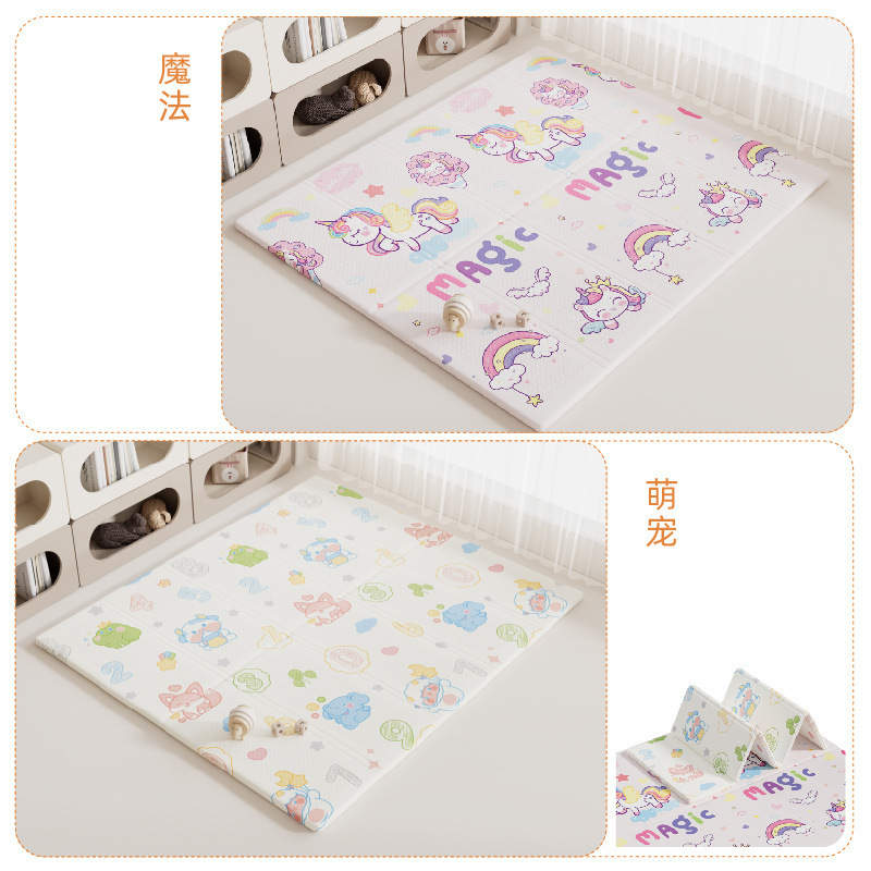 Alfombrilla para bebé Alfombrilla para gatear XPE engrosado hogar bebé sala de estar alfombrilla plegable para gatear espuma para niños insípida