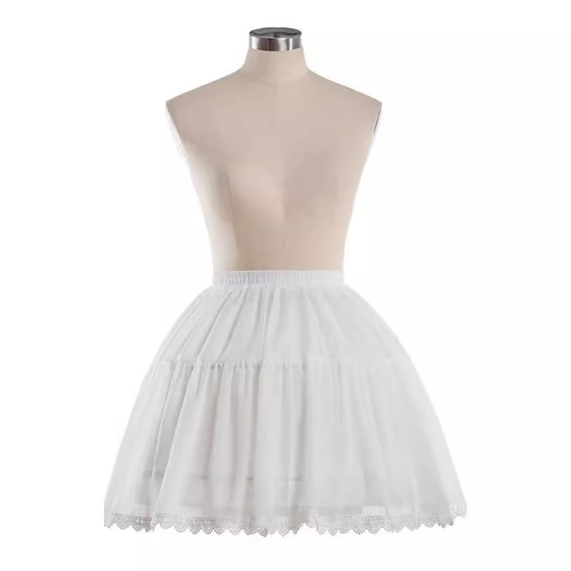 Wholesale bridal wedding dress skirt transparent yarn skirt with lace trim