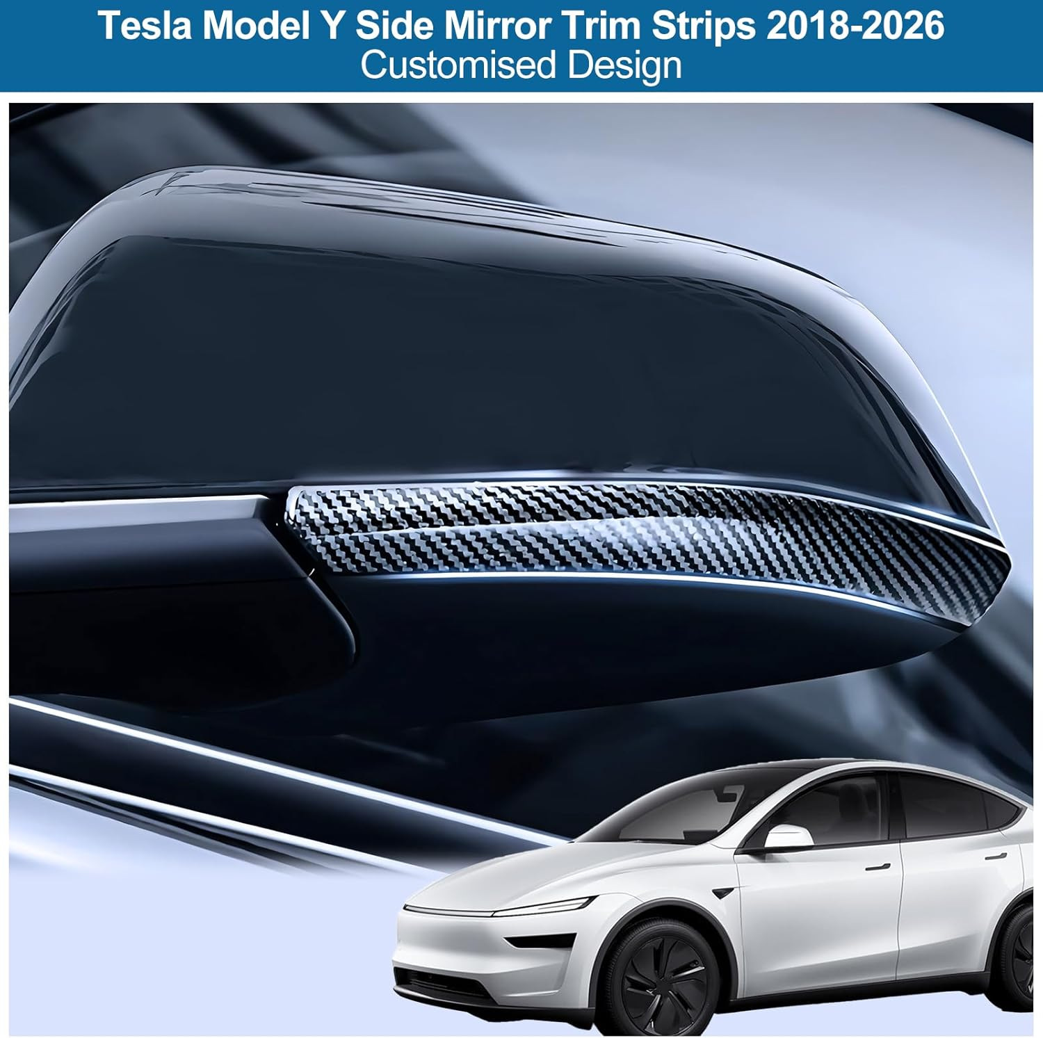 Suitable for Tesla Model Y/YL/3 new version anti-collision strip, anti-scratch protection sticker, rearview mirror anti-collision protection