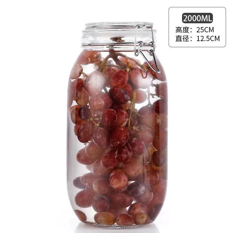 加厚玻璃密封罐食品级蜂蜜储物罐保鲜空瓶泡酒腌泡菜坛子家用|undefined
