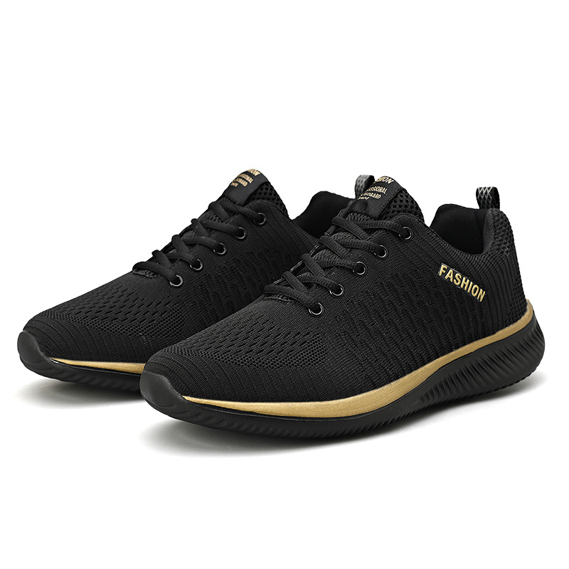 Venta directa de fábrica zapatos de hombre transfronterizos zapatos deportivos de talla extra grande 45-48 zapatos deportivos tejidos voladores de malla zapatos casuales de pareja al aire libre