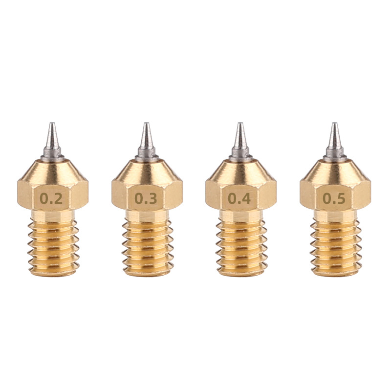 3D打印機配件E3D組裝黃銅噴嘴帶不鏽鋼尖頭可拆換0.2-0.5mm送扳手