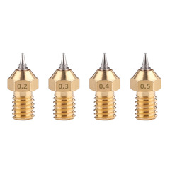 3D打印機配件E3D組裝黃銅噴嘴帶不鏽鋼尖頭可拆換0.2-0.5mm送扳手