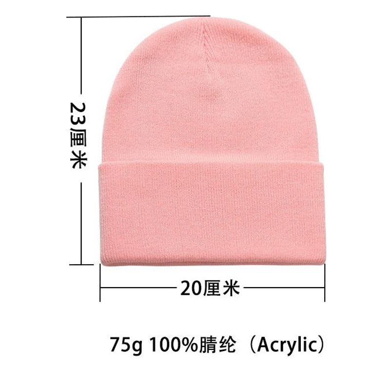 Factory direct men's and women's light plate knitted hat solid color acrylic wool cap Europe and the United States quick sale T Amazon supply