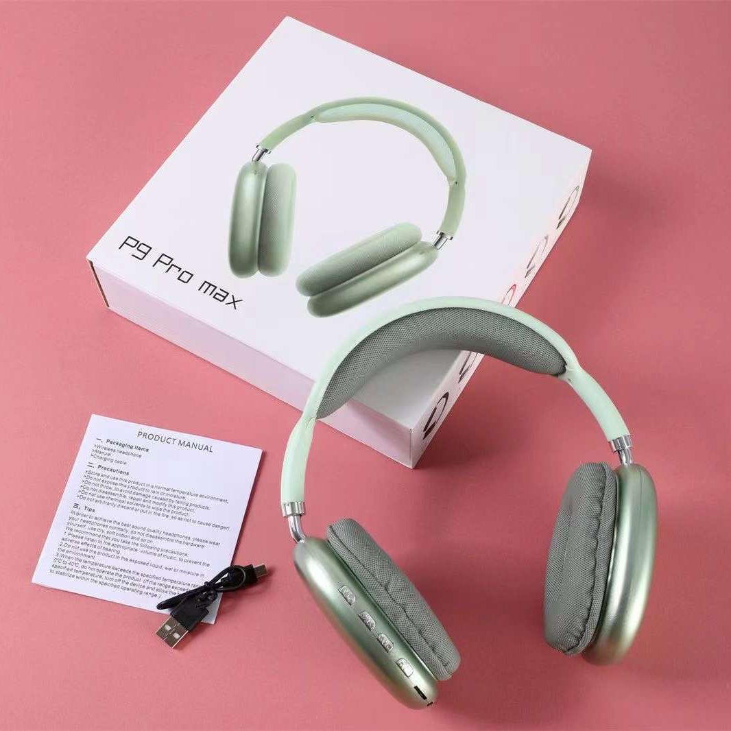 P9 PRO MAX cross-border headset Bluetooth headset card radio wireless headset factory wholesale direct supply