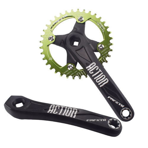 170/172.5/175mm aluminum alloy mountain bike crankset square hole crank single disc modification accessories cross-border