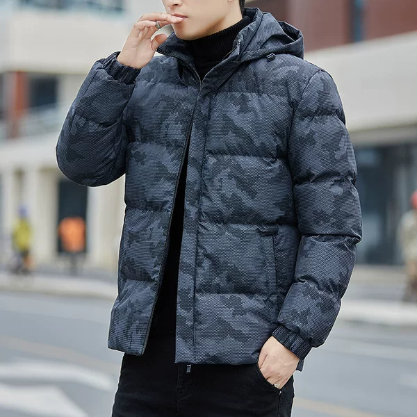 Men's Down Cotton Jacket Winter 2023 New Style Cotton Coat Men's Trendy Camouflage Thickened Men's Puffer Jacket