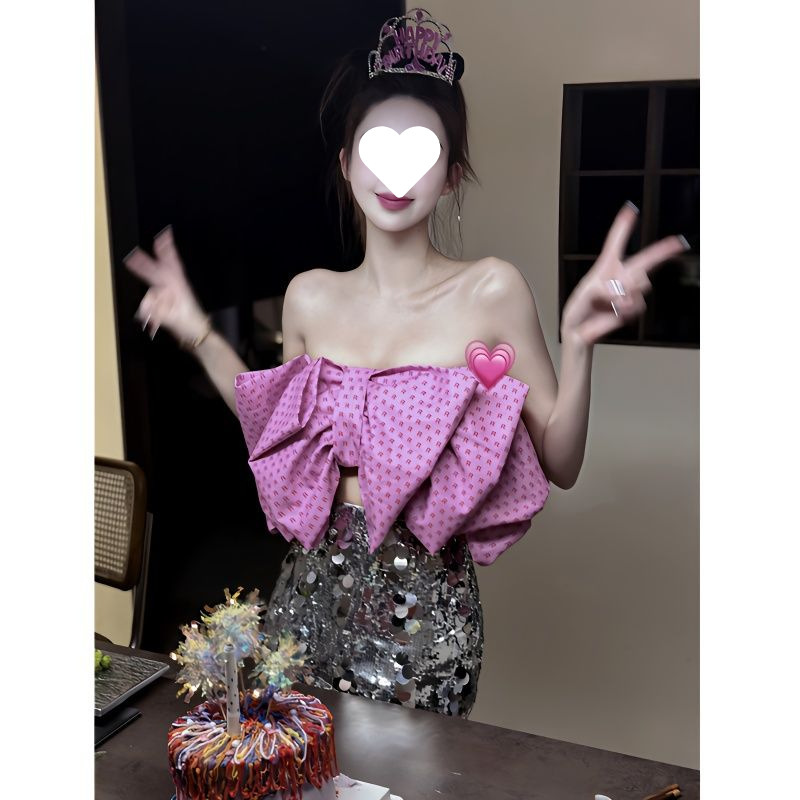 Small design elegant sexy bra top with bow