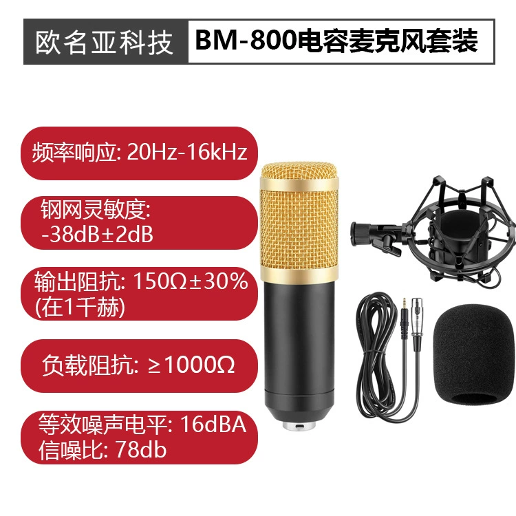 Конденсаторный микрофон BM-800 с записывающим кронштейном