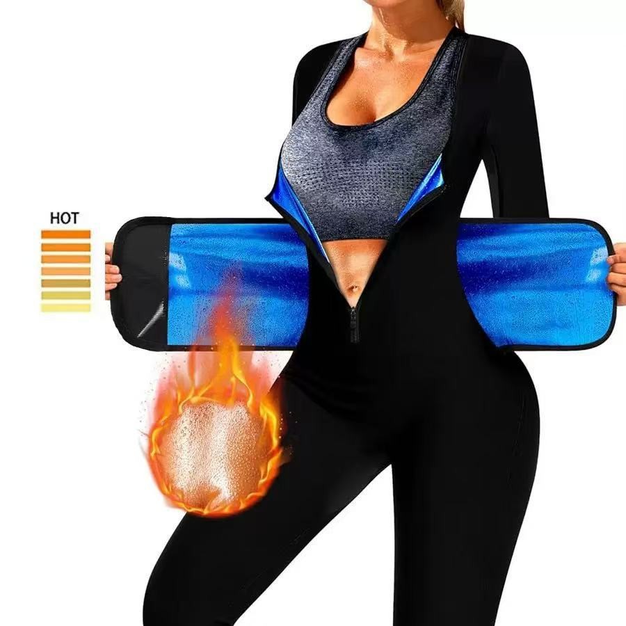 Traje de sudor violento Traje de modelado de cuerpo transfronterizo Corsé de una pieza deportiva europea y americana para mujeres de Amazon