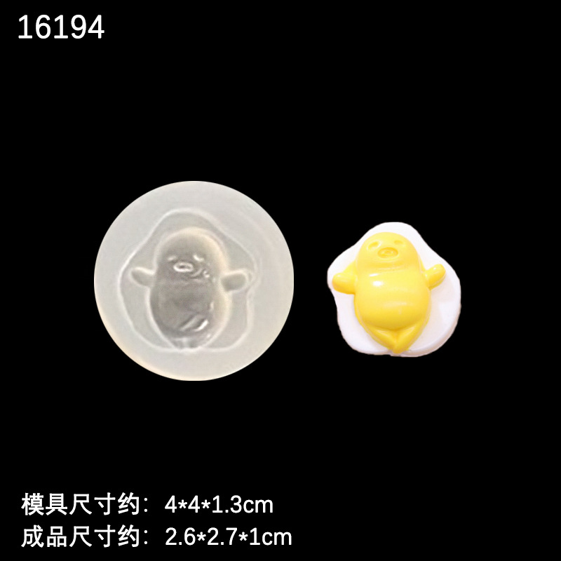 Espejo múltiple animal elefante pez cola arco conejo amor AB epoxi DIY accesorios de joyería hechos a mano