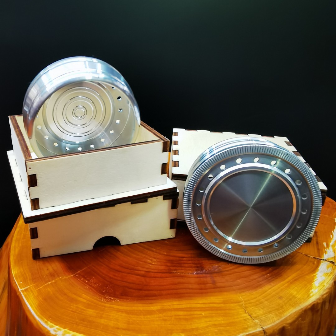 Kaloud tipli alüminium karbon qabı, şüşə aksesuarı