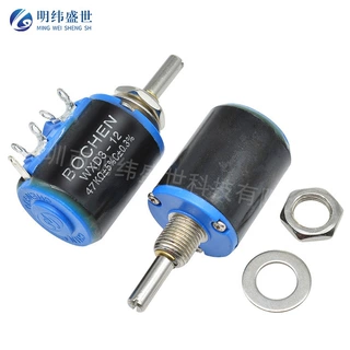 批发WXD3-12-1W精密多圈电位器 47KΩ/Ohm-±5%精密可调5圈电位器