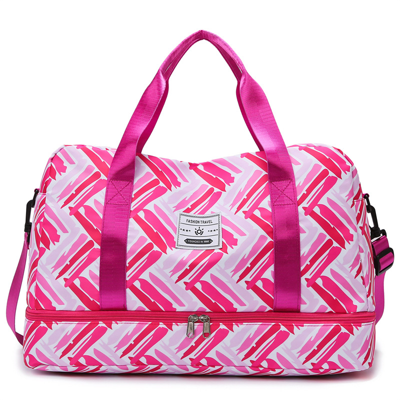 Comercio exterior al por mayor nueva bolsa de viaje portátil de gran capacidad de corta distancia almacenamiento separado en seco y húmedo bolsa de gimnasio de yoga bolsa de equipaje