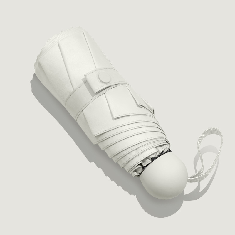 Paraguas a prueba de sol para mujer paraguas a prueba de sol a prueba de rayos UV de doble uso de cinco veces mini pequeño paraguas portátil plegable cápsula