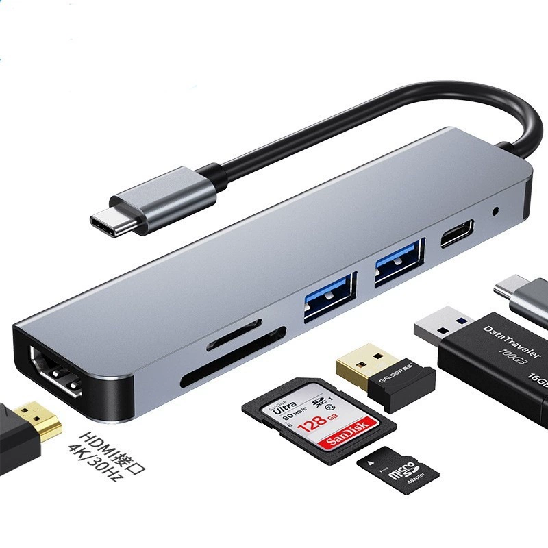 Тип-C к HDMI Шестикомпонентное расширение для MacBook ноутбука многофункциональный USB переходник