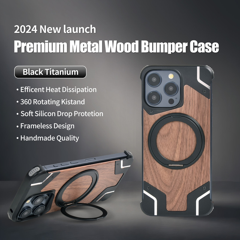 In-Stock Peach Wood Metal Armor Case Suitable for Apple 16 17Pro Max Phone Case, Metal Frameless Magnetic Attraction In-Stock Peach Wood Metal Armor Case Suitable for Apple 16 17Pro Max Phone Case, Metal Frameless Magnetic Attraction