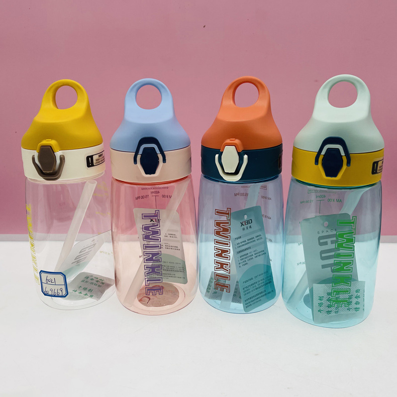 Xinbeidixin deportes al aire libre taza de agua PC taza de té de plástico portátil taza de paja de silicona taza de regalo de publicidad