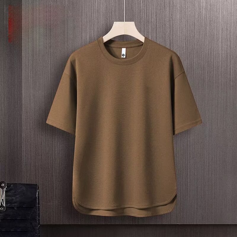 Men's Minimalist Sportswear Set - Breathable Pure Color T-Shirt And Lounge Pants For Casual Street Style_viptrois.com