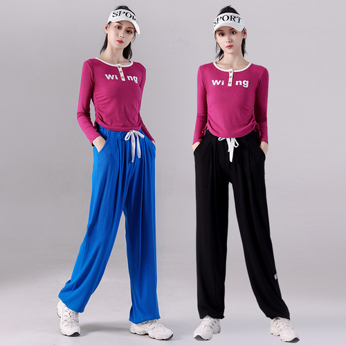 Square dance clothing, sports suit, Ecos fitness dance clothing, ghost step dance clothing, middle-aged and elderly dance clothing 2211