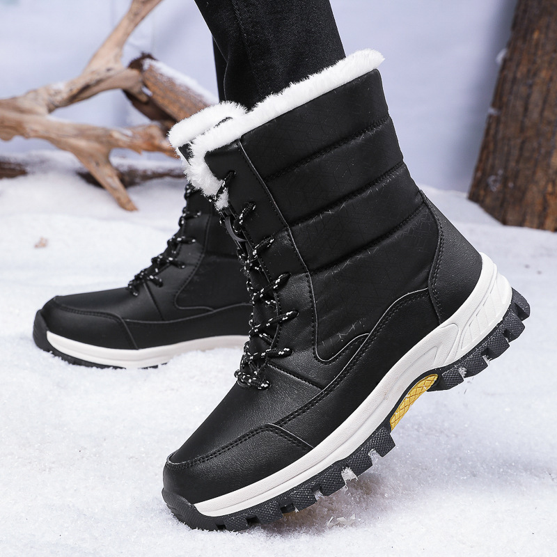 Botas de Nieve de Caña Alta con Plataforma para Mujer, PU, Térmicas e Impermeables image 5