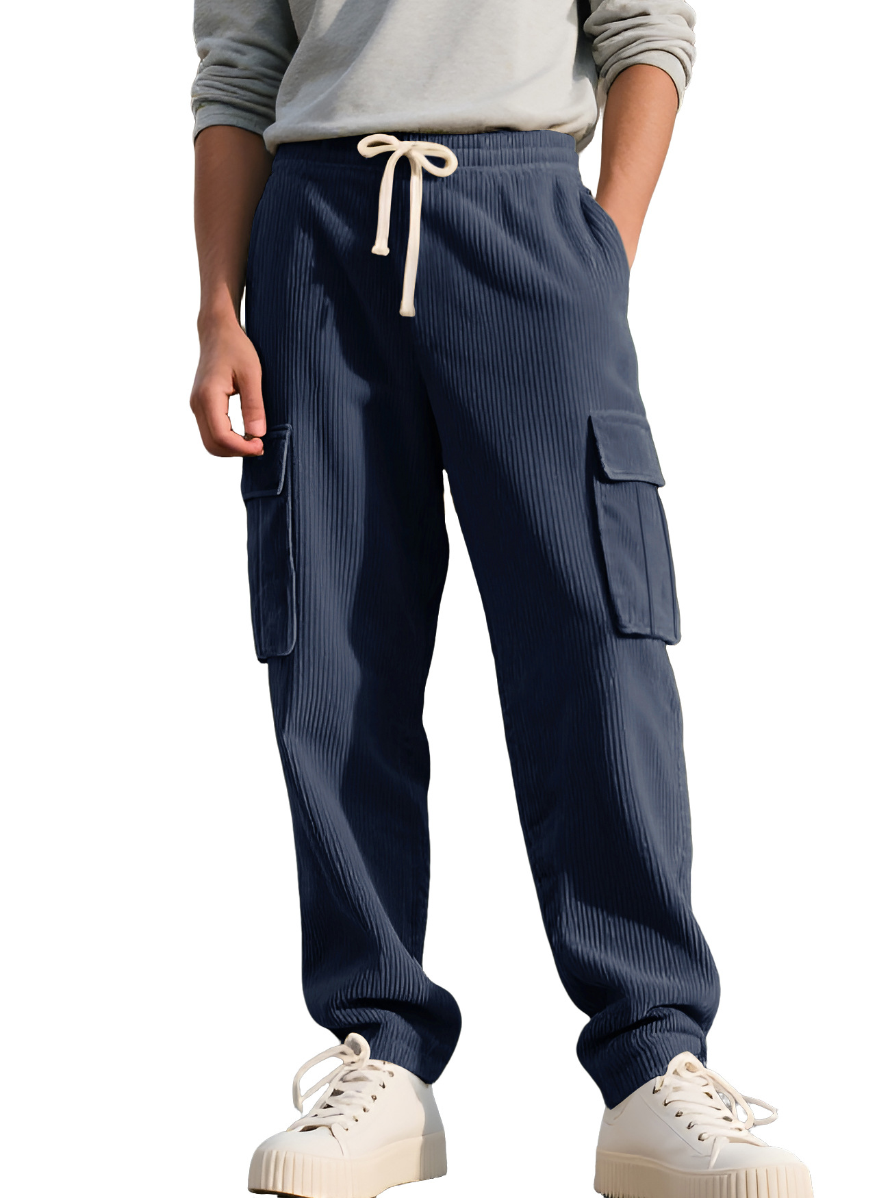 Nuevos pantalones de trote de bolsas transfronterizas de Europa y América, comercio exterior Amazon TK de otoño, pantalones casuales para hombres.