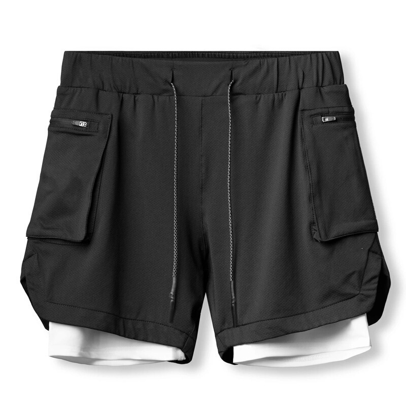 2020 Foreign Trade Summer New Breathable Basketball Training Shorts for Outdoor Sports, Running, and Fitness, Double-Layer Shorts