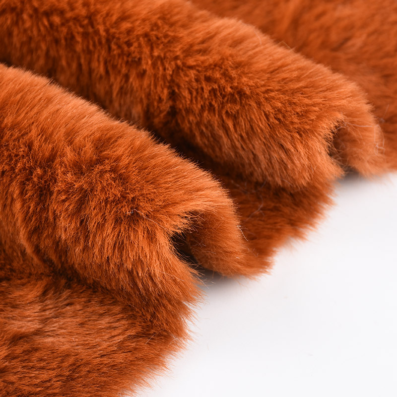 15mm high-quality rabbit fur, high-density faux rabbit fur toy fabric, suitcase and slipper fabric, manufacturer
