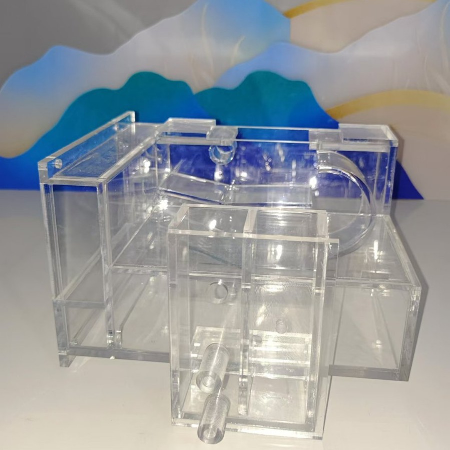 亚克力方形仪器透明实验装置观察箱大型有机玻璃水箱盒子加工